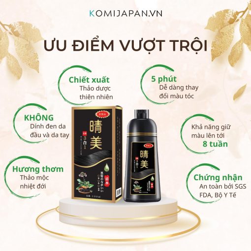 Dầu gội phủ bạc nhuộm tóc Komi